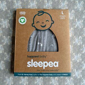 HAPPIEST BABY Sleepea Graphite Gray Planets Print 5 Second Swaddle 4-6 M NEW NIB